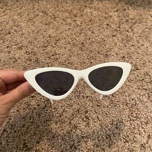 White cat eye sunglasses
